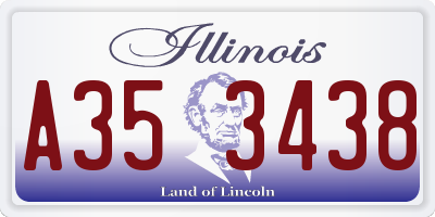 IL license plate A353438