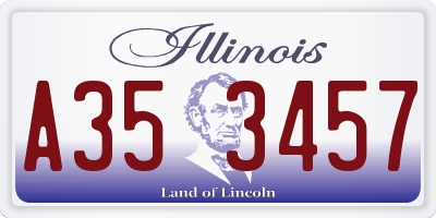 IL license plate A353457