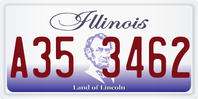 IL license plate A353462