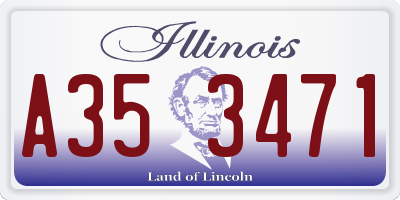 IL license plate A353471