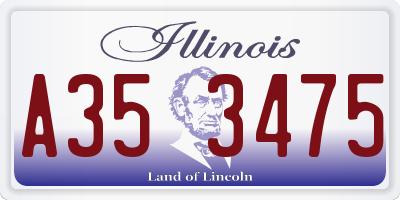 IL license plate A353475