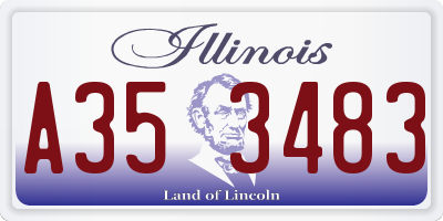 IL license plate A353483