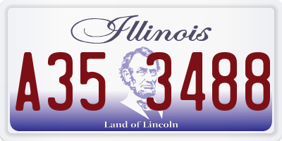 IL license plate A353488