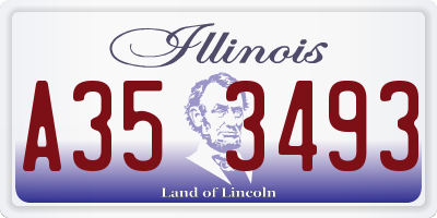 IL license plate A353493