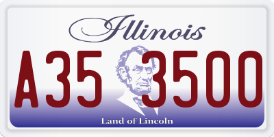 IL license plate A353500