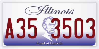 IL license plate A353503