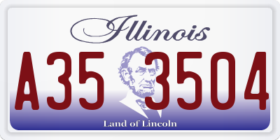 IL license plate A353504