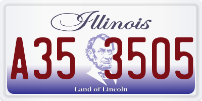IL license plate A353505