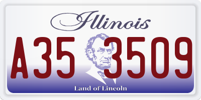 IL license plate A353509