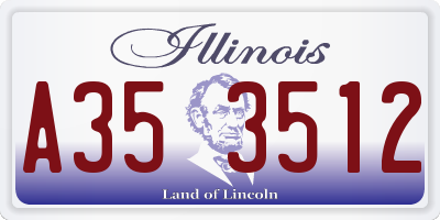 IL license plate A353512