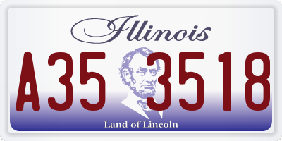 IL license plate A353518