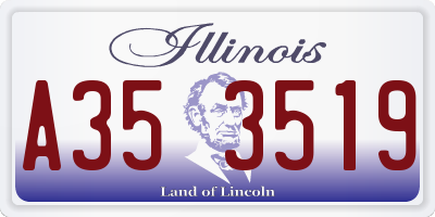 IL license plate A353519