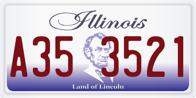 IL license plate A353521