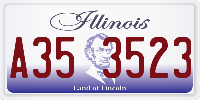 IL license plate A353523