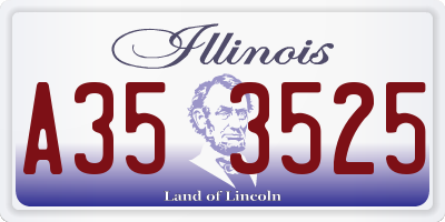 IL license plate A353525