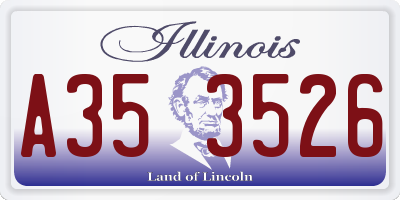 IL license plate A353526