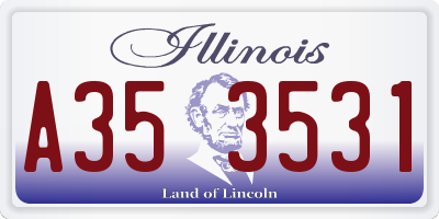 IL license plate A353531