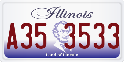 IL license plate A353533