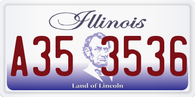 IL license plate A353536
