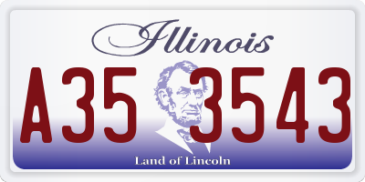 IL license plate A353543