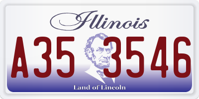 IL license plate A353546