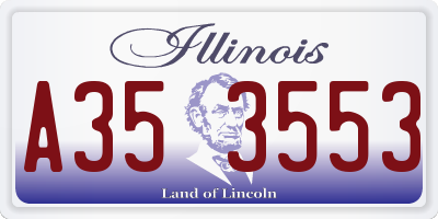 IL license plate A353553