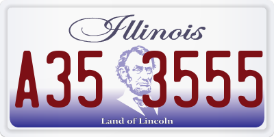 IL license plate A353555