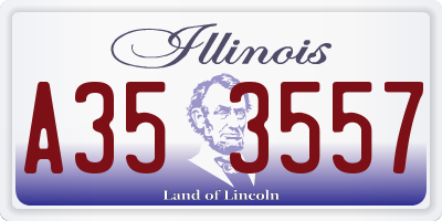 IL license plate A353557