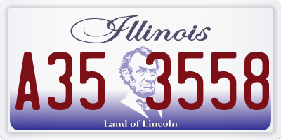 IL license plate A353558