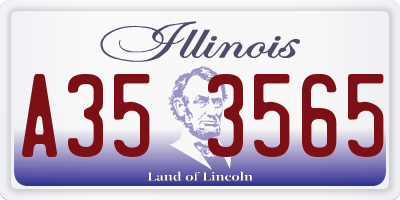 IL license plate A353565