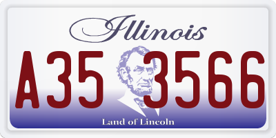 IL license plate A353566