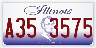 IL license plate A353575
