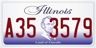 IL license plate A353579
