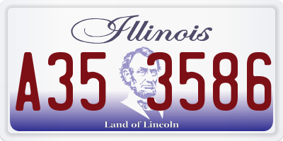 IL license plate A353586