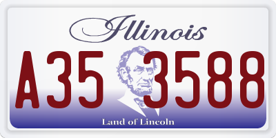 IL license plate A353588