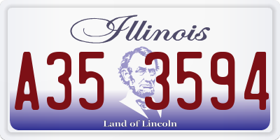IL license plate A353594