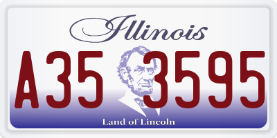 IL license plate A353595