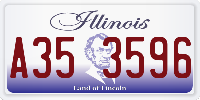 IL license plate A353596