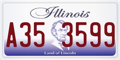 IL license plate A353599