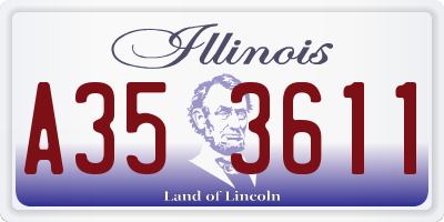 IL license plate A353611
