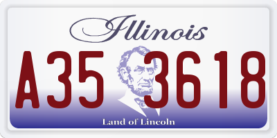 IL license plate A353618