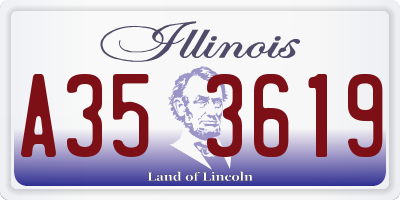 IL license plate A353619