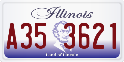 IL license plate A353621