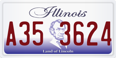 IL license plate A353624