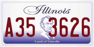IL license plate A353626