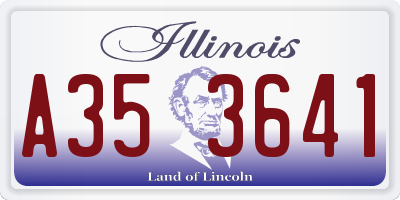 IL license plate A353641