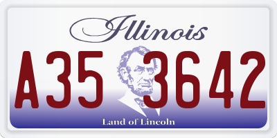 IL license plate A353642