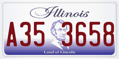 IL license plate A353658