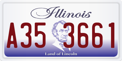 IL license plate A353661