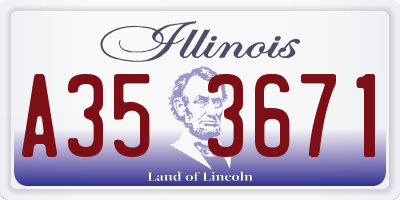 IL license plate A353671